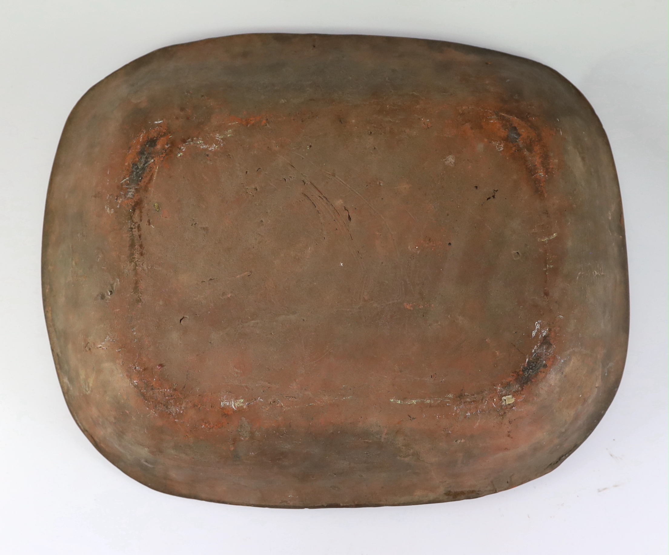 An English or Welsh slipware baking dish, late 18th/early 19th century